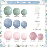 124pcs Pink Blue Green Balloon Arch Kit Pastel Baby Shower Birthday Party