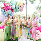 124pcs Wildflower Balloon Arch Kit Pastel Baby Shower Birthday Party