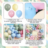 180pcs Pastel Pink Green Blue Balloon Garland Kit Sage Baby Shower Party