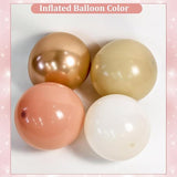 143pcs Dusty Pink Balloon Arch Kit Blush White Gold Baby Shower Party