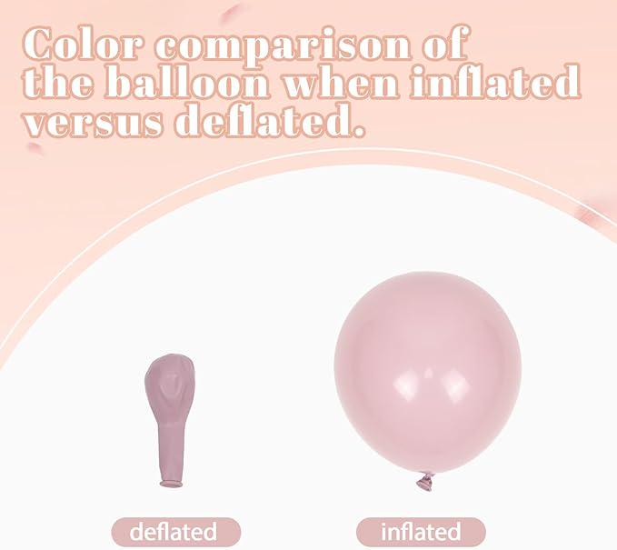 134pcs Dusty Pink Balloon Arch Kit Sand White Baby Shower Wedding Party
