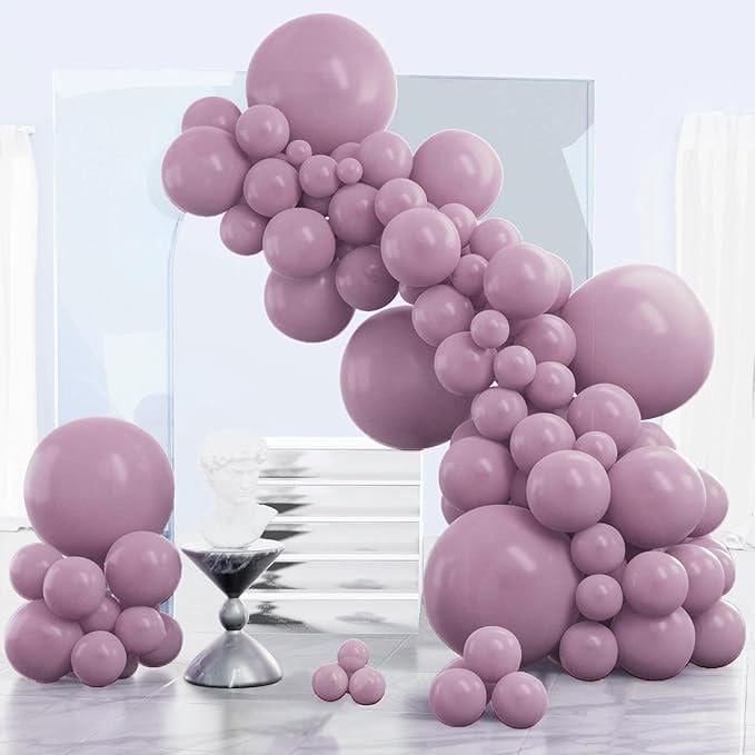 140pcs Dusty Purple Balloon Arch Kit Lavender Boho Baby Shower Birthday Party