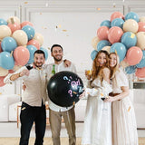 Gender Reveal Balloon Set 60pcs Dusty Pink Blue White Baby Shower Party