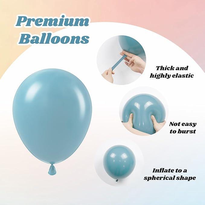 Gender Reveal Balloon Set 60pcs Dusty Pink Blue White Baby Shower Party
