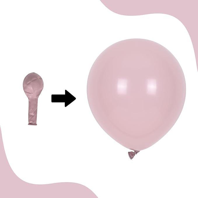 Pearl Dusty Pink Balloon Arch Double Stuffed Blush White Baby Wedding Party