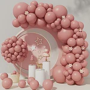 Dusty Pink Balloon Arch Kit 85pcs Vintage Matte Baby Shower Birthday Party