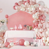 Dusty Pink Blush Balloon Arch Kit 108pcs Pearl White Baby Shower Birthday Party