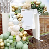 Sage Green Balloon Arch Kit 154pcs Avocado Sand White Gold Baby Shower Birthday Party