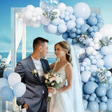 Dusty Blue Balloon Arch Kit: 162pc Baby Shower Party Decor