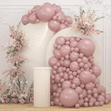 Dusty Pink Double Stuffed Balloon Arch 108pcs Boho Baby Shower Birthday Party