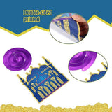 Ramadan Mubarak Hanging Swirl Decorations: Blue, Purple, and Gold, 30-Piece Set
