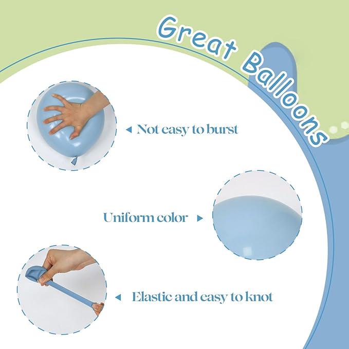 Pastel Blue & Sage Green Balloon Garland Kit, 60pcs