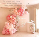 Pink White Balloon Arch Kit Double Stuffed Matte Pastel Balloons Party Decor