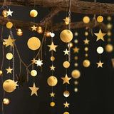 Gold Star Garland Hanging Decorations Twinkle Stars Birthday Baby Shower Party