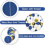 Blue Gold Circle Garland Polka Dot Streamer Hanging Decorations Ramadan Party
