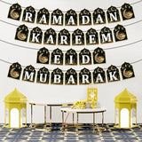 4pcs Ramadan Kareem Banner Eid Mubarak Hanging Decorations Home Wall Tree Garland
