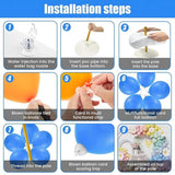 Party Decorations 8FT & 6FT Half Arch Stand Kit Durable Balloon Arch Frame