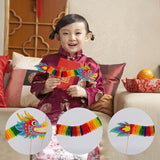 12 PCS Chinese Paper Dragon 3D DIY Decorations Chinese New Year Party Supplies