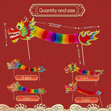 12 PCS Chinese Paper Dragon 3D DIY Decorations Chinese New Year Party Supplies