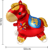 2Pcs 2026 Chinese New Year Pony Foil Balloons Money Print Home Decor