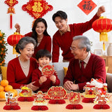 10 PCS Chinese New Year Honeycomb Centerpieces 2026 Horse Red and Gold Table Decor