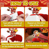2026 Chinese New Year Table Honeycomb Centerpieces Red Horse Party Decor