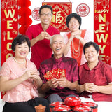 20 Pcs Chinese New Year 2026 Decorations Set Banner Lanterns Chunlian Fu Party Decor