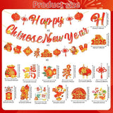 2026 Chinese New Year Banner with Swirl Hanging Decor Year of the Horse Party Supplies