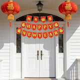 2026 Chinese New Year Banner Red Gold Horse Spring Festival Party Decor