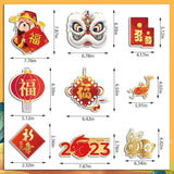 2023 New Year Hanging Swirl Decorations 30pcs Chinese Fu Lantern Rabbit Party Supplies