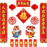 2026 Chinese New Year Decorations Spring Festival Couplets Fu Ornaments Red Lanterns