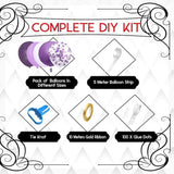 156 PCS Purple Balloon Garland Arch Kit Lavender Metallic Confetti Party Decorations