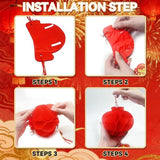 2026 Chinese New Year Porch Decor Set: Fu Sign, Red Lanterns, Horse Design