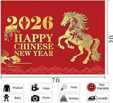 2026 Chinese New Year Photography Backdrop Lucky Cloud Year of The Horse 8x6 Ft