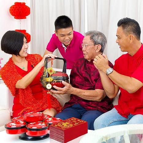 100 Pcs 2026 Chinese New Year Napkins Red Gold Year of The Horse Spring Festival