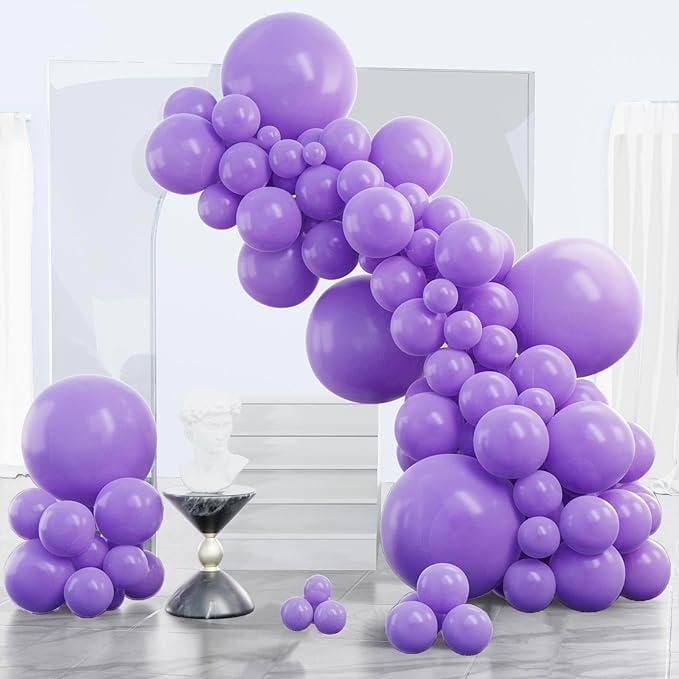 140 Pcs Purple Balloon Arch Garland Kit for Birthday Wedding Party