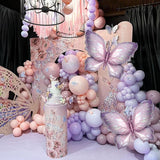 Butterfly Balloon Garland Arch Kit 110 Pcs Purple Pink Balloons Party Decor