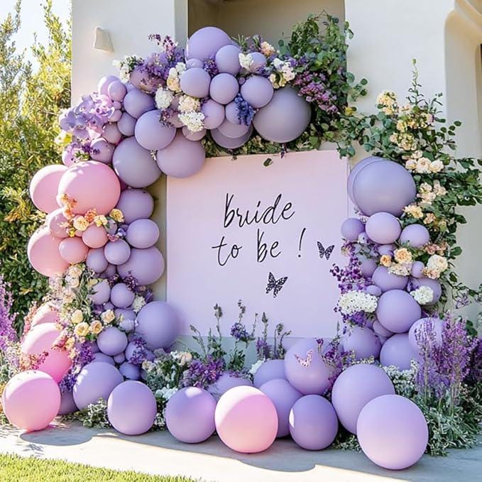 Purple Balloon Garland Kit Double Stuffed Lavender Lilac Arch Party Decor
