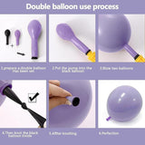 Purple Balloon Garland Kit Double Stuffed Lavender Lilac Arch Party Decor