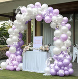 Purple White Balloon Garland Kit Pearl Pastel Lavender Lilac Arch Decor