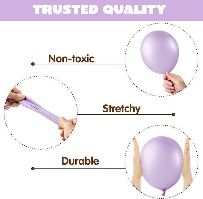 Pastel Purple Balloon Arch Kit: 150pcs Party Decorations