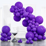 Dark Purple Balloon Arch Kit: 100pcs Latex Party Decorations