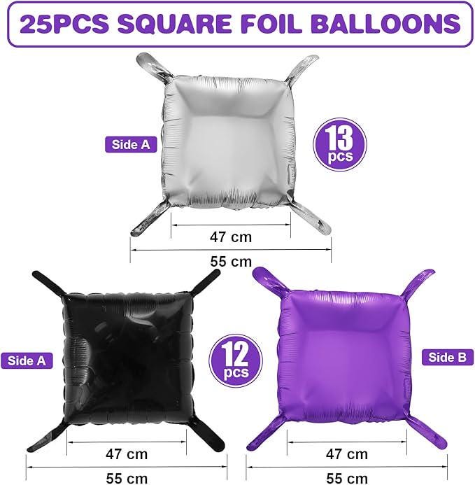 Purple Gold Balloon Arch Kit 122pcs Garland Party Decorations Birthday Baby Shower Graduation