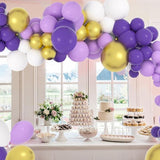 Purple Balloon Garland Kit 168pcs Lavender White Gold DIY Party Decorations