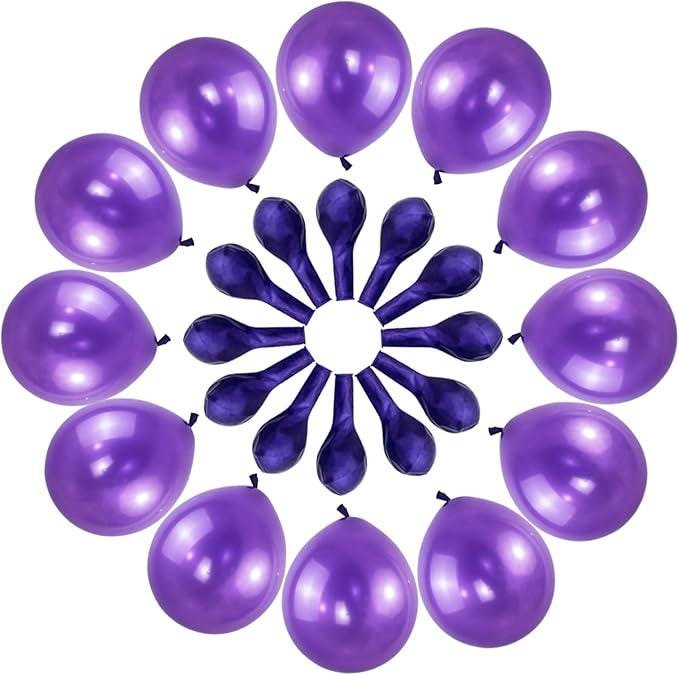 Pearl Purple Balloons 120pcs 12 Inch Royal Latex Party Decorations