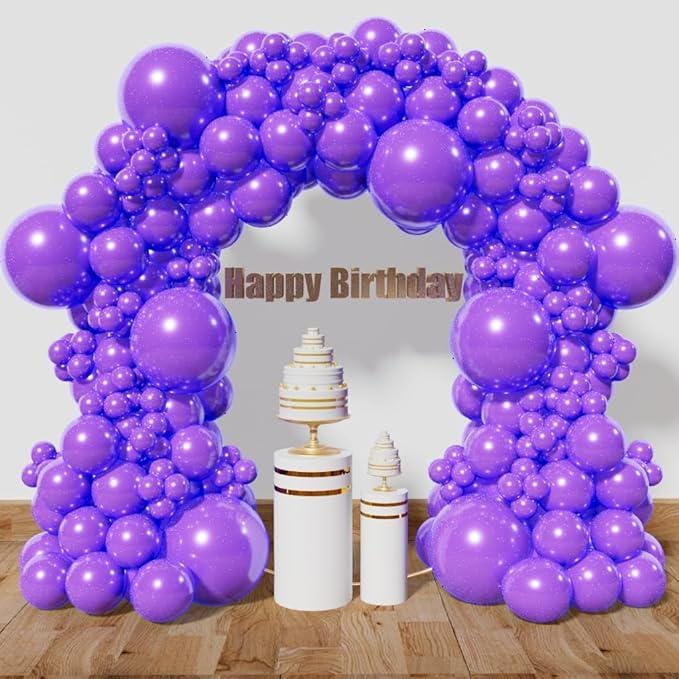 Purple Balloon Arch Kit 111pcs Mixed Sizes 18 12 5 Inch Party Decorations