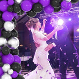 Purple Black Silver Balloon Garland Arch Kit 121PCS for Wedding Birthday Graduation Party