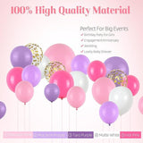 Pink Purple Balloon Garland Arch Kit Butterfly Hot Pink Gold Balloons for Party