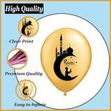 30 Pcs Ramadan Mubarak Balloons Gold Blue Eid Latex Decorations for Eid