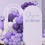 Purple Balloons 55PCS Lavender White Metallic Confetti Pearl for Birthday Baby Shower Wedding Party